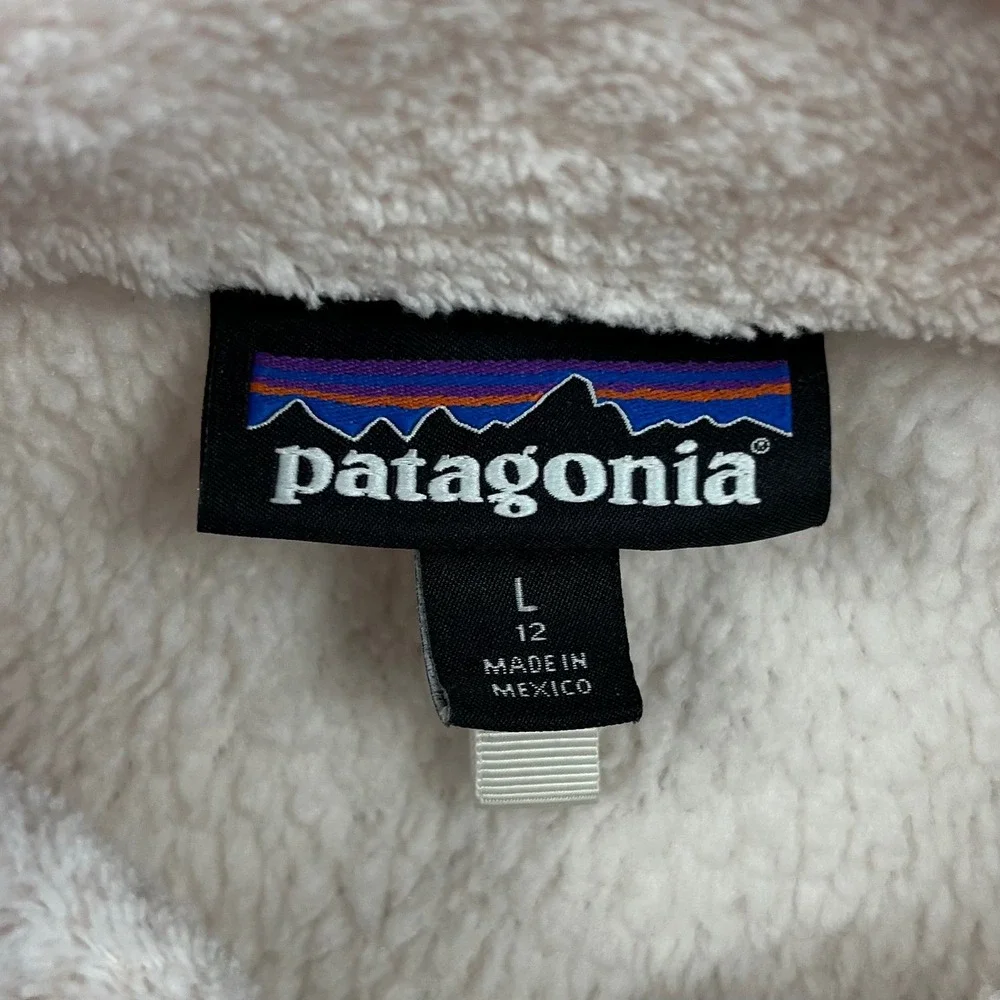 Patagonia Girls Re-Tool Snap-T Fleece Pullover Pink Large 12 Thermal Gorpcore